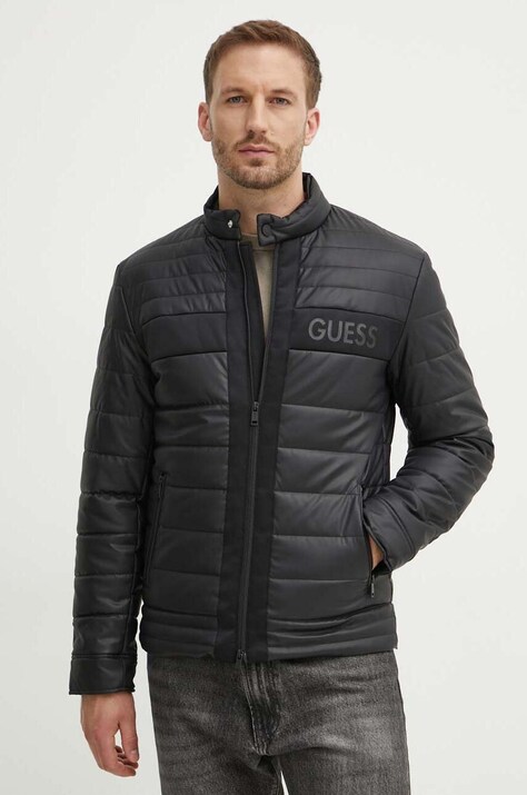 Guess geaca barbati, culoarea negru, de iarna, M4YL16 WFHD0