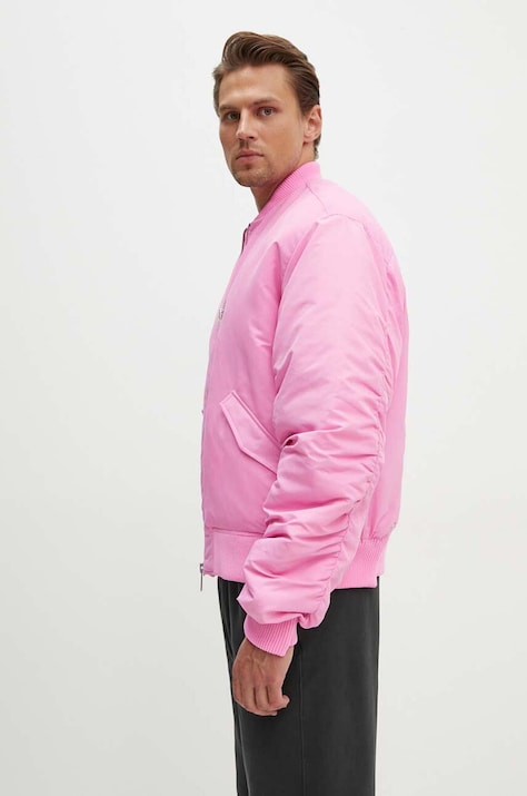 Won Hundred geaca bomber barbati, culoarea roz, de iarna, 3040-13033