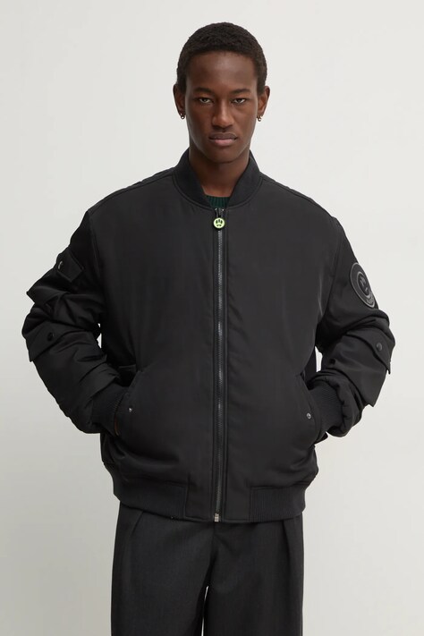 Barrow geaca bomber barbati, culoarea negru, de iarna, F4BWUAJK003