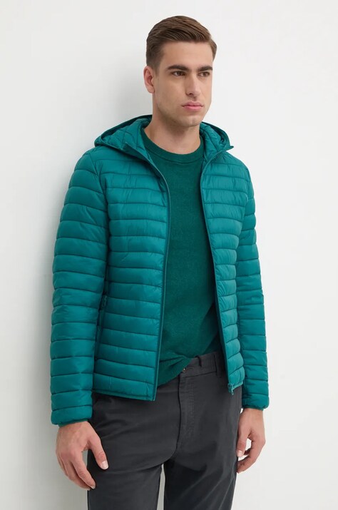 United Colors of Benetton geaca barbati, culoarea verde, de tranzitie, 2BA2UN02O