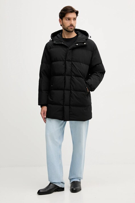 Пуховая куртка United Colors of Benetton цвет чёрный зимняя 2JF8UN05D