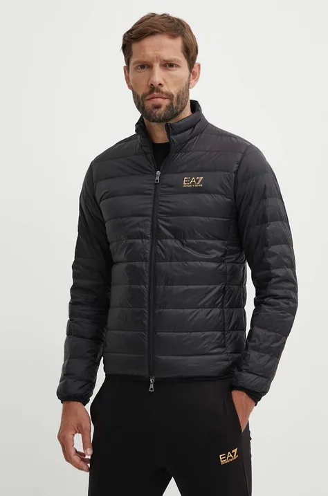 Pernata jakna EA7 Emporio Armani za muškarce, boja: crna, za prijelazno razdoblje, PNGPZ.8NPB23