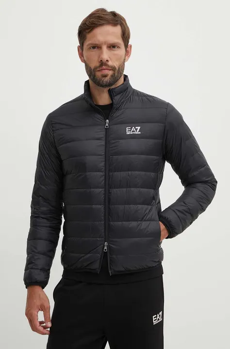Pernata jakna EA7 Emporio Armani za muškarce, boja: crna, za prijelazno razdoblje, PNGPZ.8NPB23
