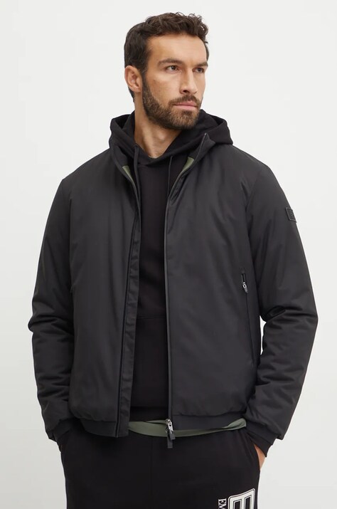 EA7 Emporio Armani geaca barbati, culoarea negru, de iarna, PNEDZ.6DPB17