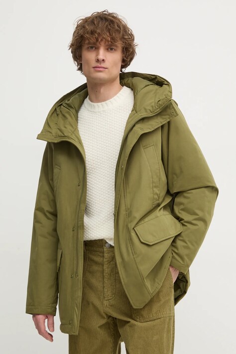 United Colors of Benetton geaca barbati, culoarea verde, de iarna, 26UWUN061