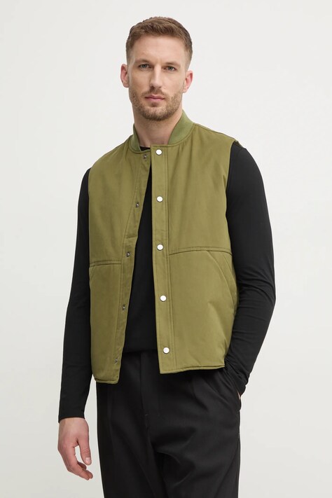 United Colors of Benetton vesta barbati, culoarea verde, de tranzitie, 26UWUJ00L