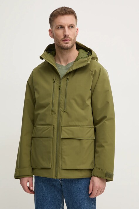United Colors of Benetton geaca barbati, culoarea verde, de iarna, 275PUN062