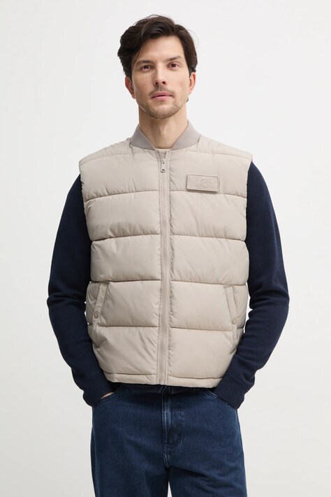 Alpha Industries vesta barbati, culoarea bej, de iarna, 118109