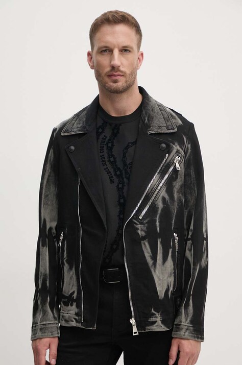 Versace Jeans Couture farmerdzseki férfi, fekete, átmeneti, 77GAS46B DW081F02