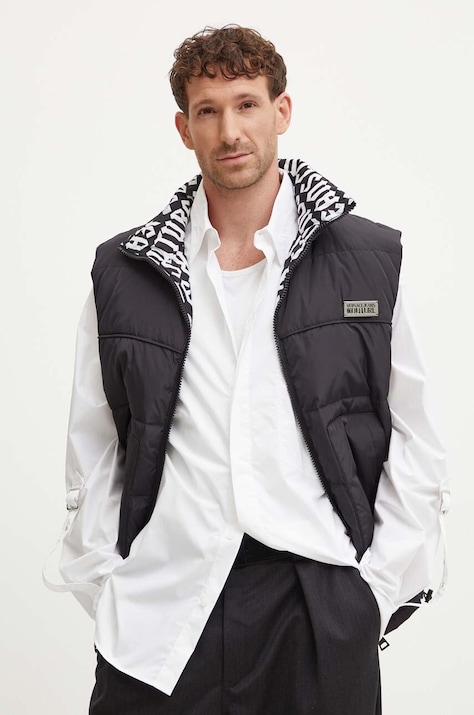 Versace Jeans Couture kifordítható mellény fekete, férfi, téli, 77GAP421 CQD53