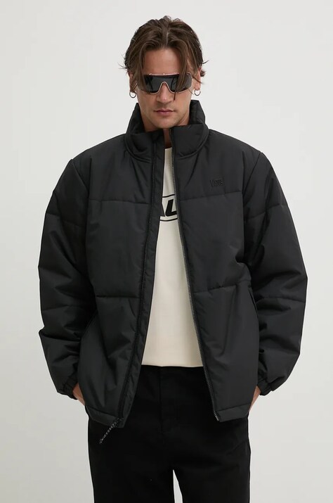 Vans geaca barbati, culoarea negru, de tranzitie, oversize, VN000HN7BLK1