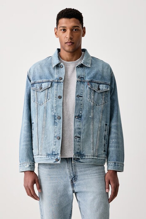 Levi's Džínová bunda pánská bavlněná RELAXED FIT modrá A5782