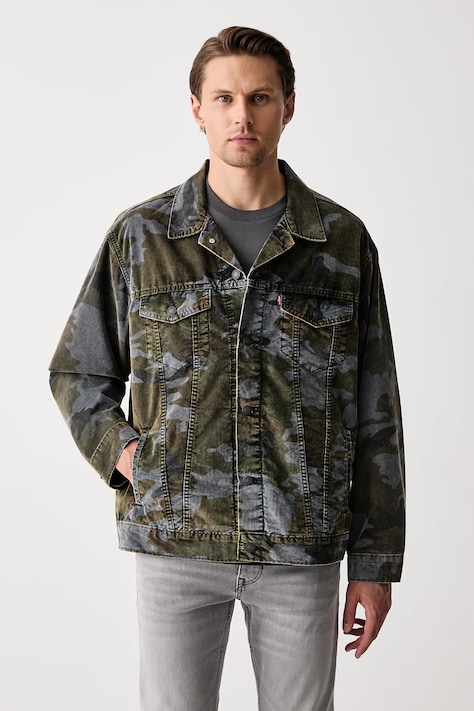 Levi's Τζιν μπουφάν ανδρικό βαμβακερό RELAXED FIT πράσινο A5782