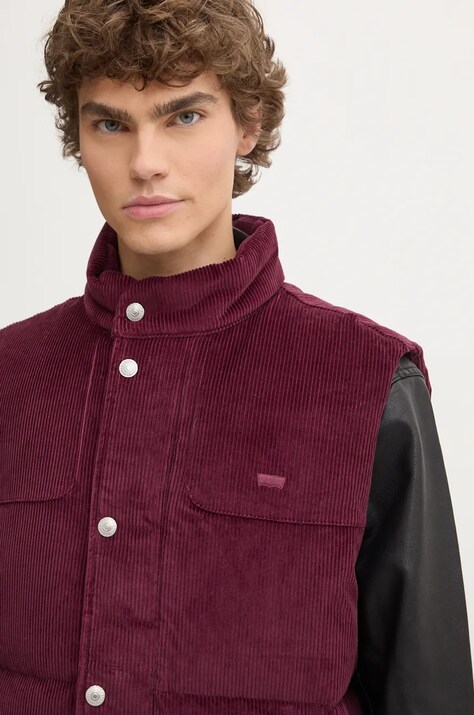 Levi's vesta de puf barbati, culoarea bordo, de iarna, A8556