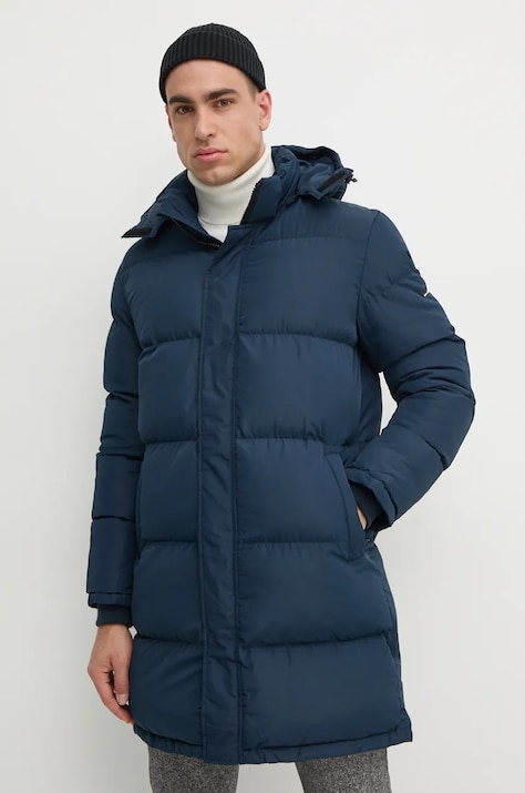 Pepe Jeans geaca TORIN barbati, culoarea albastru marin, de iarna, PM403030