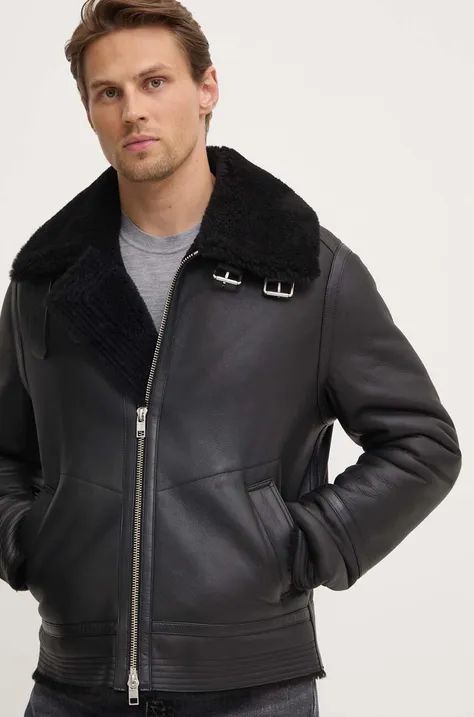 Кожаная куртка IRO мужская цвет чёрный зимняя MP137RAITO