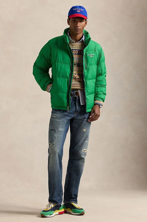 Polo Ralph Lauren geaca barbati, culoarea verde, de iarna, 710961163