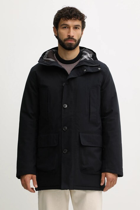 Barbour kurtka Winter Beaufort Waterproof Parka męska kolor granatowy zimowa MWB1126