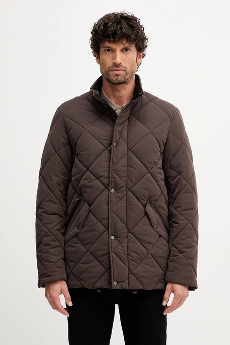 Barbour kurtka Winter Chelsea Quilted Jacket męska kolor brązowy przejściowa MQU1686