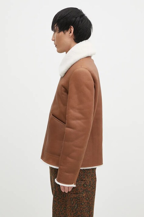 Двостороння шкіряна куртка Paul Smith — AW24-KUM0F4, коричневий — фото 2