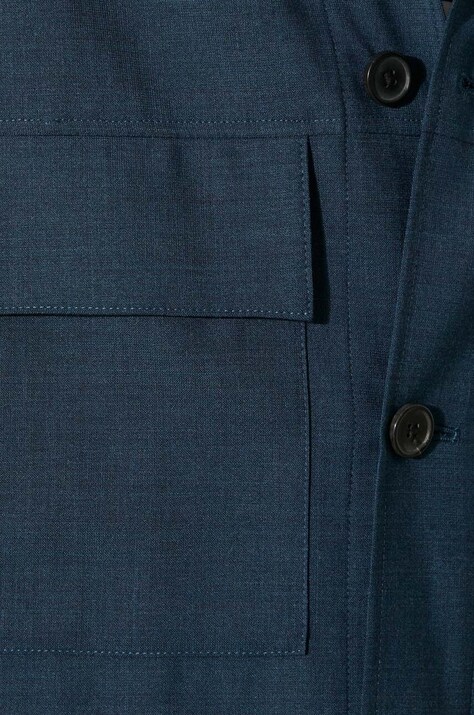 Вовняна куртка-сорочка Paul Smith — AW24-KUM0F7, бірюзовий — фото 6