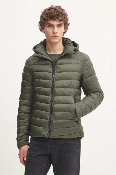 Superdry geaca barbati, culoarea verde, de tranzitie, M5011906A-ZC3
