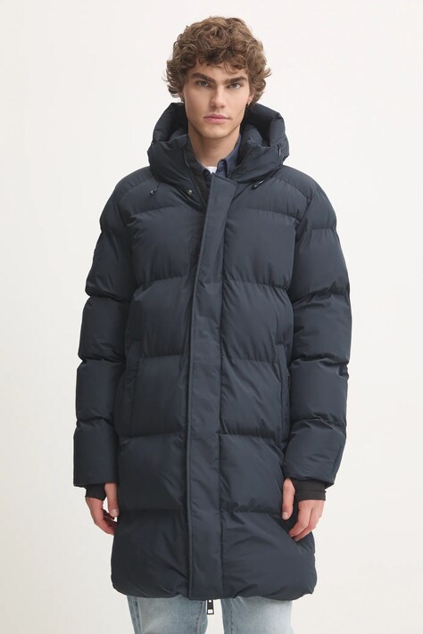 Superdry geaca barbati, culoarea albastru marin, de iarna, M5011917A-98T