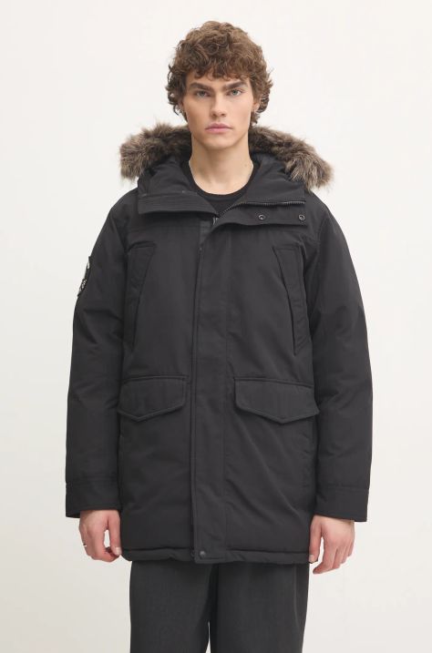 Parka Superdry za muškarce, boja: crna, za zimu, M5011929A-12A