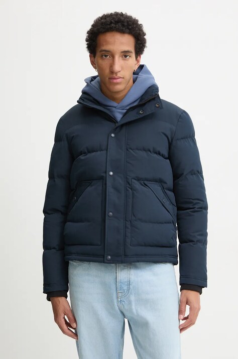 Superdry geacă bărbați, culoarea bleumarin, de iarnă, M5011931A-98T