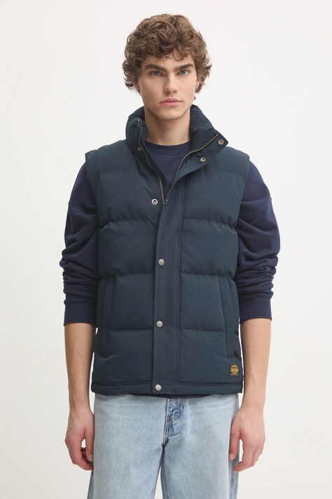 Superdry vesta barbati, culoarea albastru marin, de iarna, M5012151A-98T