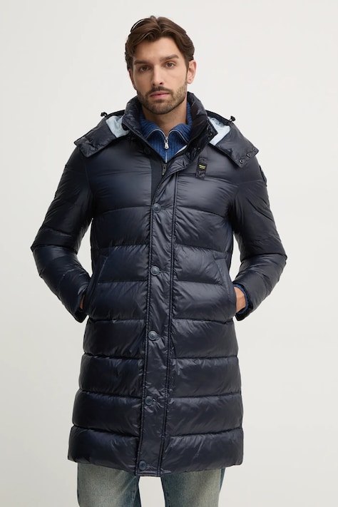 Blauer geaca de puf barbati, culoarea albastru marin, de iarna, 24WBLUK03027