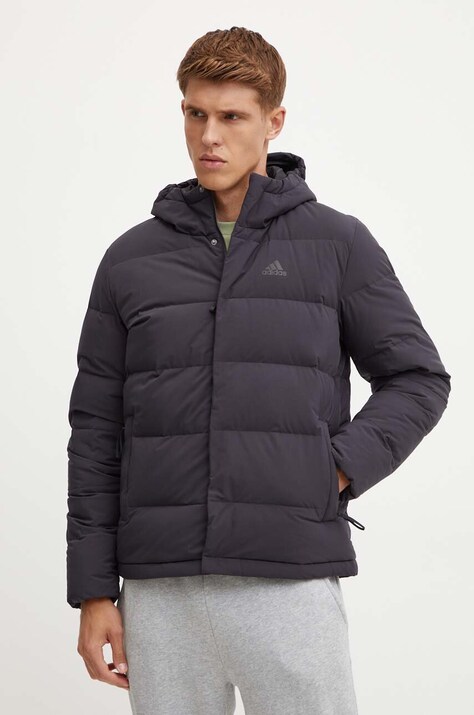 Пухова куртка adidas Helionic чоловіча колір чорний зимова HN5640