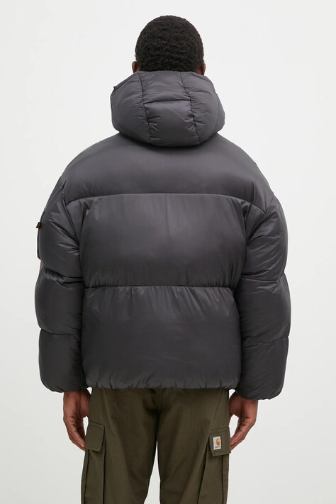 Alpha Industries kurtka Cloud Puffer Bomber męska kolor szary zimowa oversize 148130