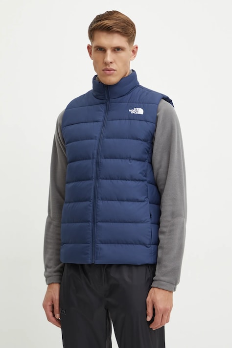 The North Face vesta Aconcagua 3 barbati, culoarea albastru marin, de iarna, NF0A84IK4GV1