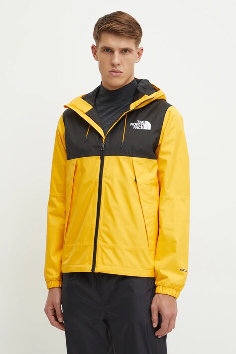 The North Face geaca Mountain Q barbati, culoarea galben, de tranzitie, NF0A5IG256P1