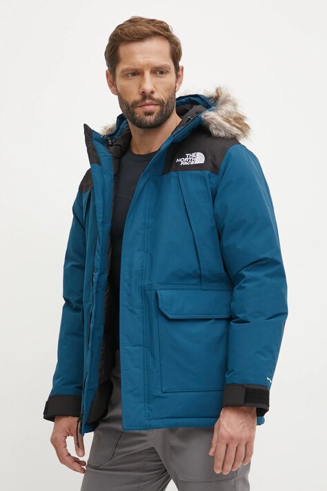 Péřová bunda The North Face McMurdo pánská, tyrkysová barva, zimní, NF0A5GJF5LO1