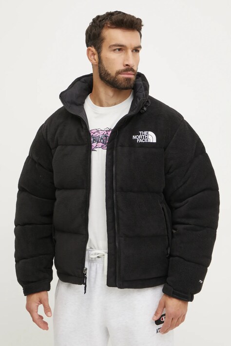 Bunda The North Face 2000 Polar Nuptse pánská, černá barva, zimní, oversize, NF0A88XNJK31