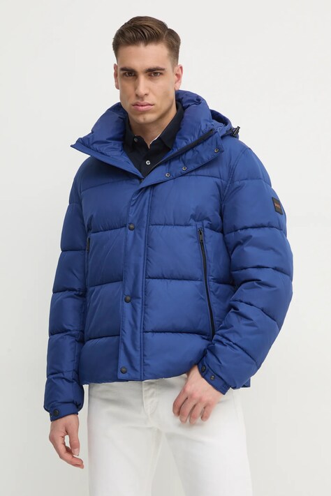 Bunda Boss Orange pánská, modrá barva, zimní, 50528573