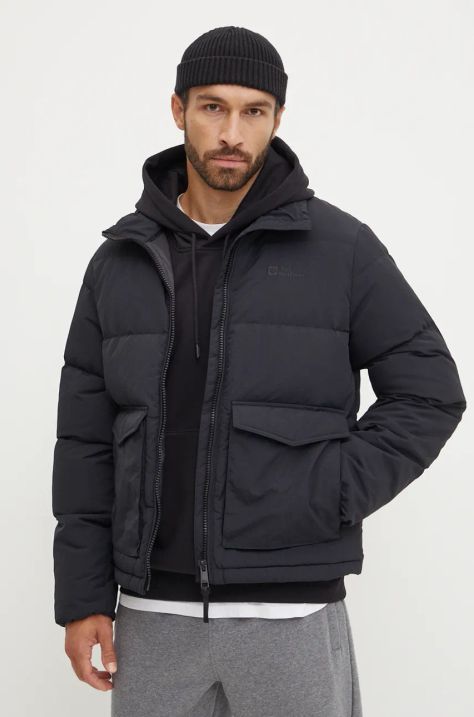 Jack Wolfskin geaca de puf Nordlicht barbati, culoarea negru, de iarna, A60040