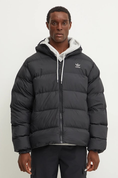 Jakna adidas Originals Commercial Puff za muškarce, boja: crna, za zimu, IY3396