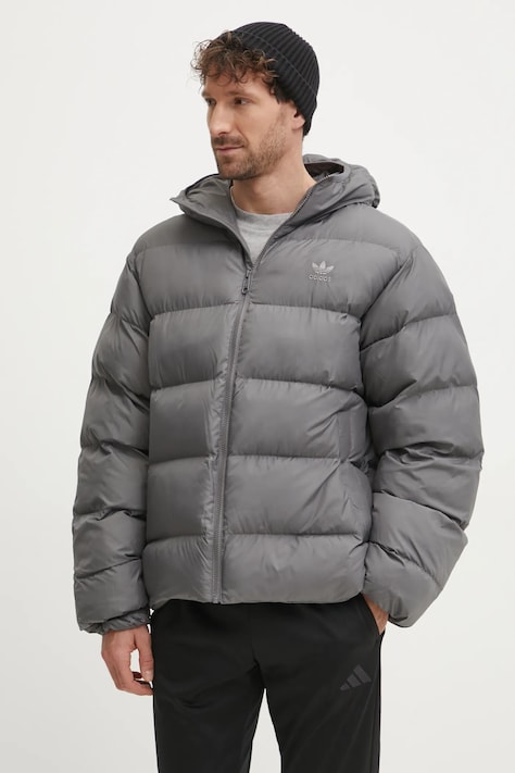adidas Originals kurtka Commercial Puff męska kolor szary zimowa IY3398
