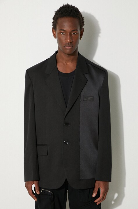 Sako s prímesou vlny MM6 Maison Margiela čierna farba, SH0BN0009.S47848