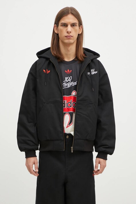 adidas Originals kurtka 100 Thieves Jacket męska kolor czarny przejściowa JP0817