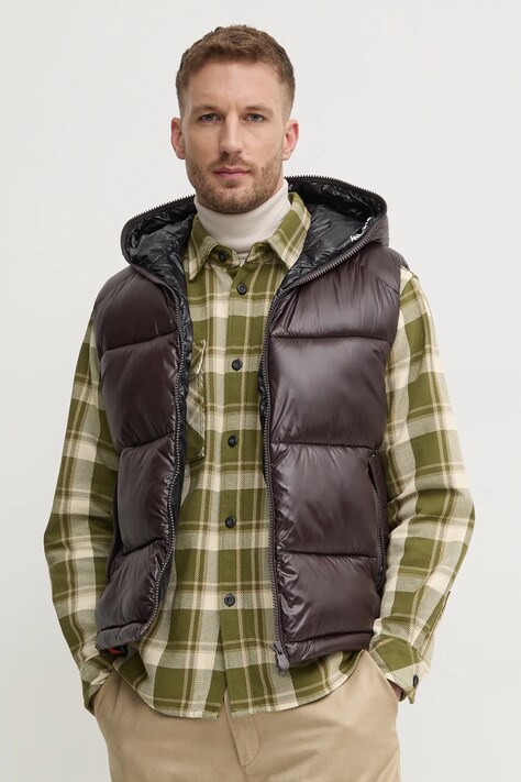 Безрукавка Save The Duck DEXTER мужская цвет коричневый зимняя D80296M.LUCK19