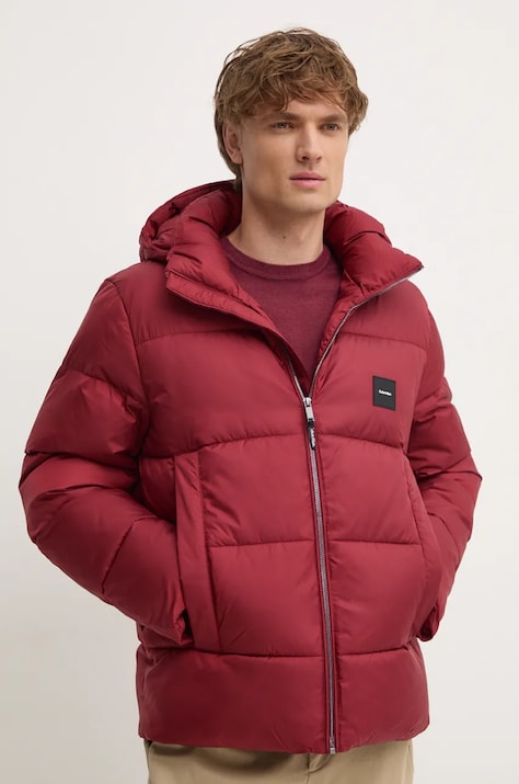 Bunda Calvin Klein pánská, červená barva, zimní, K10K113476