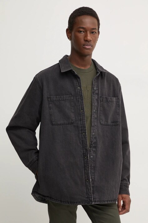 Levi's jachetă denim reversibilă culoarea negru, de tranzitie, A8553