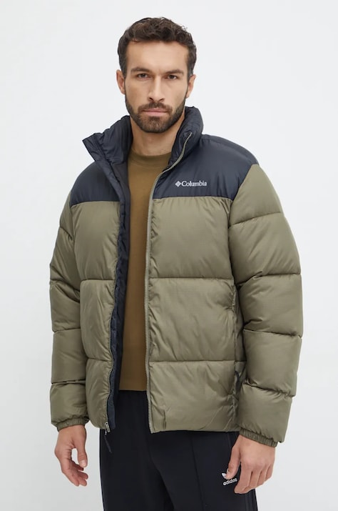Columbia geaca Puffect barbati, culoarea verde, de iarna, 2086861