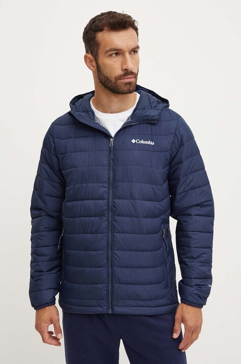 Columbia geaca sport Powder Lite II culoarea albastru marin, 2086944
