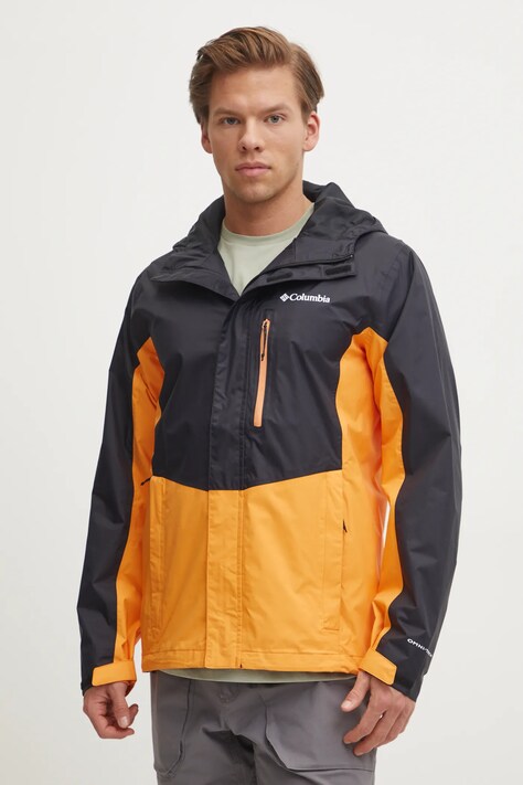Columbia geaca de ploaie Pouring Adventure barbati, culoarea negru, 2117171