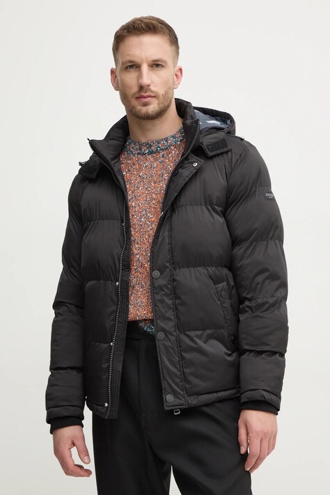 Guess geacă bărbați, culoarea negru, de iarnă, M4BL21.WGJ42